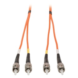 Tripp Lite 100FT ST to ST Duplex Multimode 62.5/125 Fiber Patch Cable - Orange