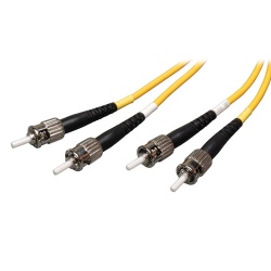 Tripp Lite 16FT ST to ST Duplex Singlemode 8.3/125 Fiber Patch Cable - Yellow