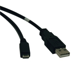 Tripp Lite 6FT USB2.0 USB-A Male to Micro USB-B Male Hi-Speed Cable - Black