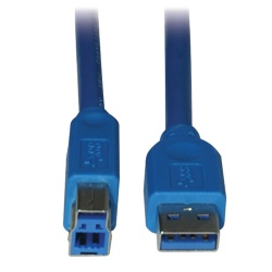Tripp Lite 3FT USB3.0 USB-A Male to USB-B Male Device Cable - Blue