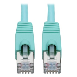 Tripp Lite 12FT Cat6a 10G-Certified RJ45 Male Snagless Shielded STP Ethernet Cable - Aqua