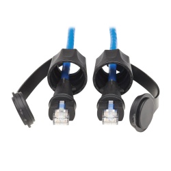 Tripp Lite 3FT RJ45 Male to RJ45 Male Industrial Cat6 UTP Ethernet Cable 100W PoE CMR-LP IP68 - Blue