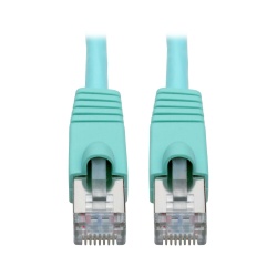 Tripp Lite Cat6a 35FT RJ45 Male to RJ45 Male 10G-Certified Snagless Shielded STP Network Patch Cable - Aqua