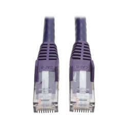 Tripp Lite 50FT RJ45 Male to RJ45 Male Premium Cat6 Gigabit Snagless Molded UTP Patch Cable - Purple