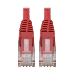 Tripp Lite 0.15M RJ45 Male to RJ45 Male Premium Cat6 Gigabit Snagless Molded UTP Patch Cable - Red