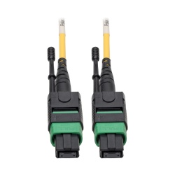 Tripp Lite 6.6FT MTP/MPO APC to 8xLC UPC Singlemode Breakout Patch Cable - Yellow