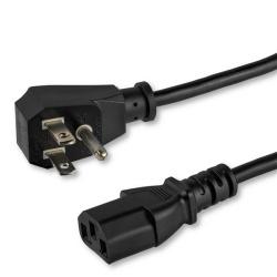 StarTech 15FT Angled NEMA 5-15P to C13 Power Cable - Black