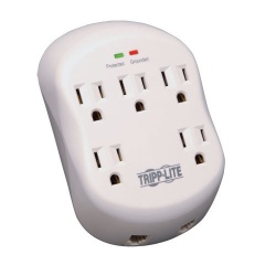 Tripp Lite 5 Outlet Wallmount 1080 Joules Direct Plug Surge Protector - Gray