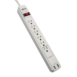Tripp Lite Protect It 6FT 6 Outlet 990 Joules Surge Protector - Gray