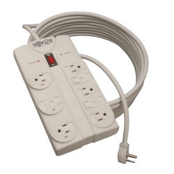 Tripp Lite Protect It 25FT 1440 Joules 8 Outlet Right Angle Surge Protector - Light Gray