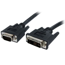 StarTech 10FT HD-15 VGA Male to DVI-A Male Display Monitor Cable - Black