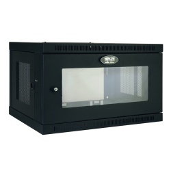 Tripp Lite 19-Inch 6U Wall Mountable Rack Enclosure Server Cabinet with Acrylic Window - Black