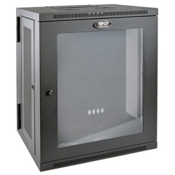 Tripp Lite SmartRack 19 Inch 15U Low Profile Wall Mountable Rack Enclosure Cabinet with Clear Acrylic Window