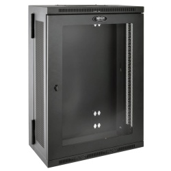 Tripp Lite SmartRack 19 Inch 18U Low Profile Wall Mountable Rack Enclosure Cabinet with Clear Acrylic Window