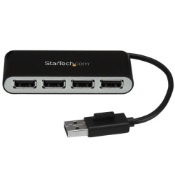 StarTech 4 Port Portable USB2.0 Hub with Built-in Cable