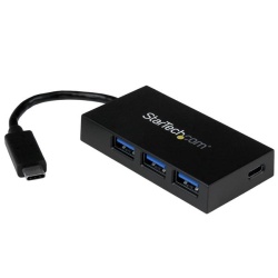 StarTech 4-Port USB Type-A with USB Type C Hub - Black