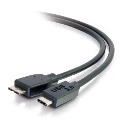 C2G 3FT USB3.0 Type-C Male to Micro-USB3.2 Type-B Male Cable - Black