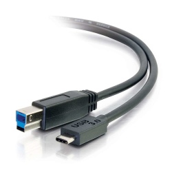 C2G 10FT USB Type-C Male to USB Type-B Male Cable -  Black