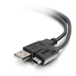 C2G 3FT USB Type-C Male to USB Type-A Male Cable - Black