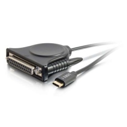 C2G USB Type C Male to DB25 Female Parallel Adapter Cable - Black
