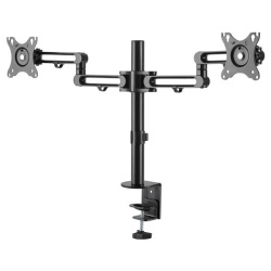 StarTech C-Clamp Desk Mount Articulating Dual Monitor Arm - Up To 32-Inch Display