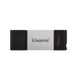 32GB Kingston DataTraveler 80 USB3.2 USB-C Flash Drive -  Grey, Black