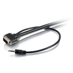 C2G 3FT VGA 3.5MM to VGA 3.5MM Cable - Black