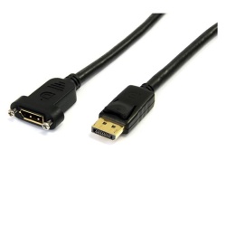StarTech 3FT 20 Pin DisplayPort Male to DisplayPort Female Cable - Black