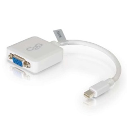 C2G 8IN Mini DisplayPort Male To HD-15 VGA Female Adapter - White