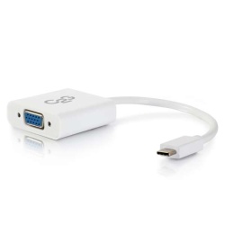 C2G USB Type-C to VGA External Video Adapter - White