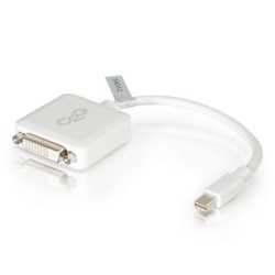 C2G 8IN Mini DisplayPort Male to DVI Female Adapter - White