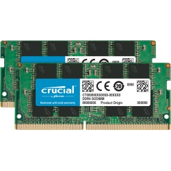32GB Crucial 2666MHz PC4-21300 CL19 1.2V DDR4 SO-DIMM Dual Memory Kit (2 x 16GB)
