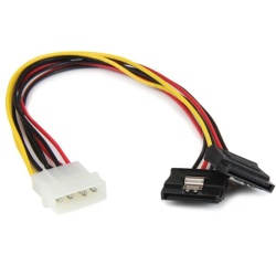 12IN StarTech 4 Pin LP4 to Dual SATA Y Power Cable Splitter Adapter