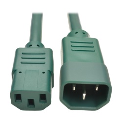 2FT Tripp Lite C14 To C13 Heavy Duty Power Extension Cable - Green