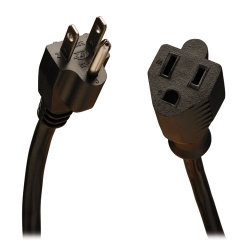 25FT Tripp Lite NEMA 5-15P To NEMA 5-15R Power Extension Cable - Black