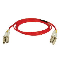 3FT Tripp Lite Duplex LC Multi Mode To LC Multi Mode Fiber Optic Patch Cable - Red