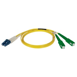 6FT Tripp Lite Duplex LC Singlemode To SC/APC Singlemode Fiber Optic Patch Cable - Yellow