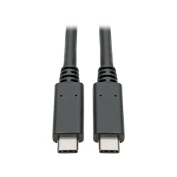 3FT Tripp Lite USB Type C Male to USB Type C Male Fast Charging Cable - Black