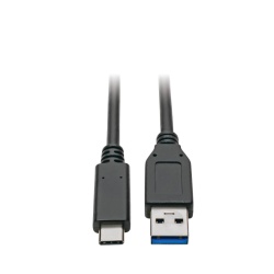3FT Tripp Lite USB-C Male to USB Type A Male USB Cable - Black