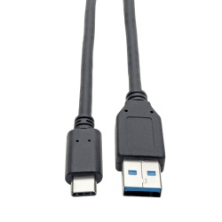 6FT Tripp Lite USB Type-C Male to USB Type-A Male Cable - Black