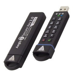 16GB Apricorn ASK3 USB3.2 Type-A Flash Drive - Black
