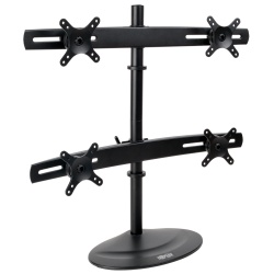 Tripp Lite Quad Monitor Mount Stand - Supports 10 To 26 Inch Flat-Screen Displays