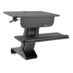 Tripp Lite Sit Stand Adjustable Desktop Workstation - Black