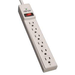 6FT Tripp Lite 6 Outlet Surge Protector - Grey