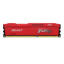 8GB Kingston Technology FURY Beast 1600MHz DDR3 Memory Module (1 x 8GB) - Red