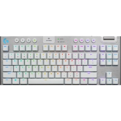 Logitech G915 TKL Lightspeed RGB Mechanical Gaming Keyboard - Aluminum, White