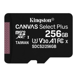 256GB Kingston Technology Canvas Select Plus Micro SDXC UHS-I Class 10 Memory Card