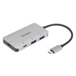 Targus 4 Port USB3.2 Type A With USB Type C Hub - Silver