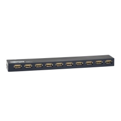 Tripp Lite 10-Port USB2.0 Mobile Hi Speed Hub - Black