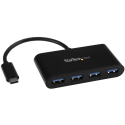 StarTech 4-Port USB3.0 Type C To 4 x Type A Hub - Black